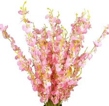 Pink Flowers Artificial Silk Orchids Bulk 12 Pcs 38.5   Long Stem Artific