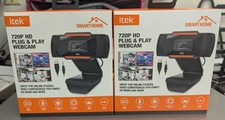 LOT OF 2 - iTEK SMARTHOME 720P HD PLUG  PLAY WEBCAM - NEW IN BOX