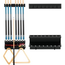 Pool Cue Rack Stick Holder Billiards Pool Cue Rack Hardwood Pool Cue Set Hold...