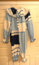 Ladies Blue Small Clown Costume, New, Handmade