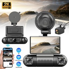 3" 4 Lens Dash Cam 2K 1080P HD Car Camera WiFi Video Recorder Camera G-Sensor