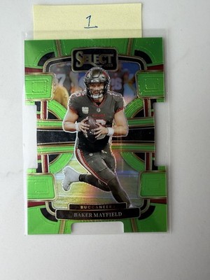 2023 Panini Select - Concourse Baker Mayfield #92 Neon Green Prizm Die-Cut /599