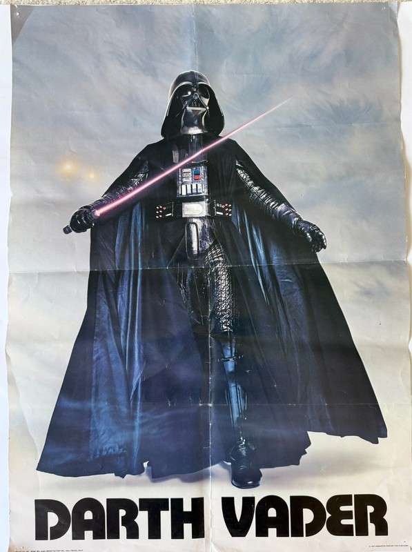 Star Wars Darth Vader Poster 1977 20th Century Fox Original 28x20