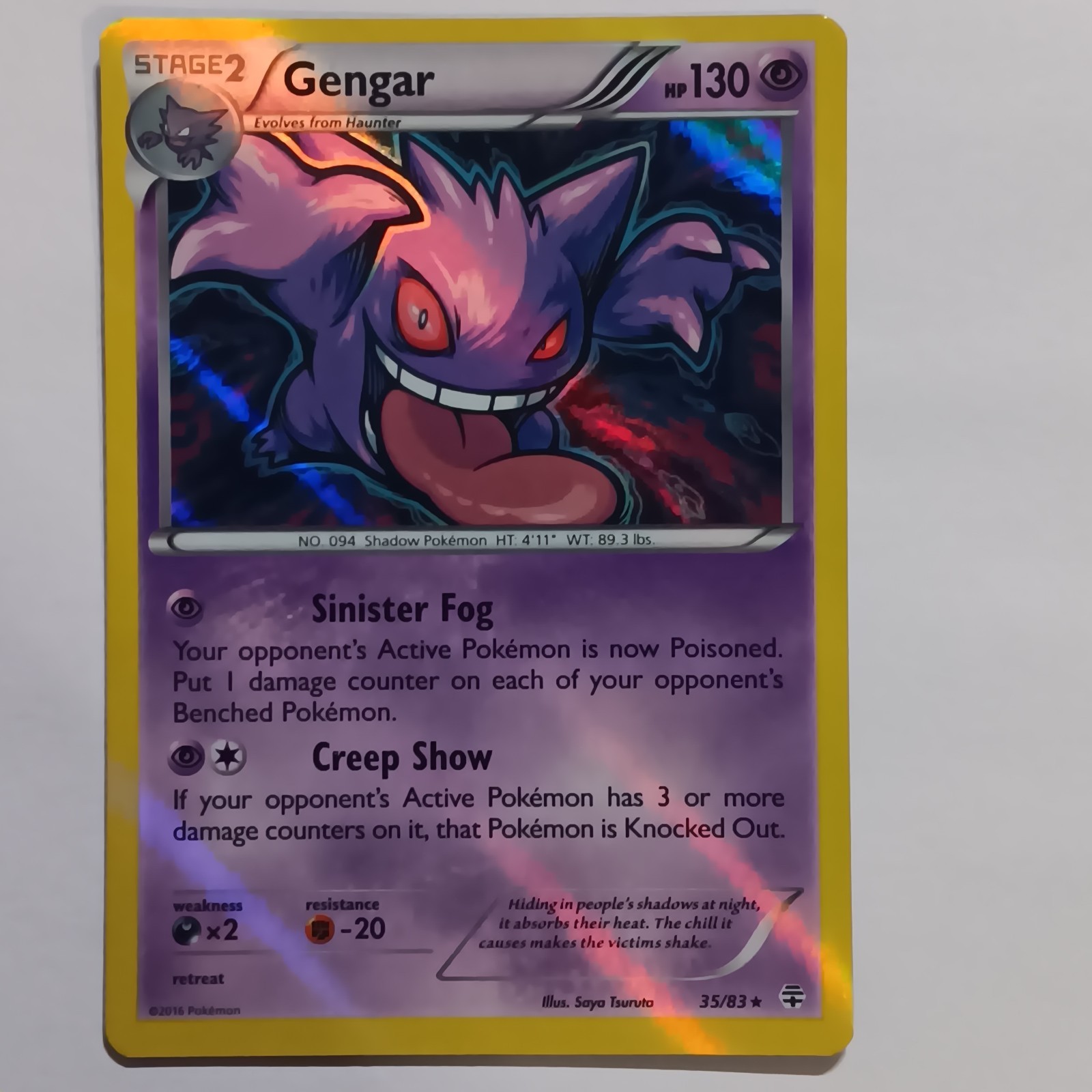Pokémon Gengar 35/83 Generations Holo Rare NM