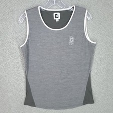 Fotjoy Tank Top Womens Medium Tpc Sawgrass Gray Golfing Sleeveless Pullover