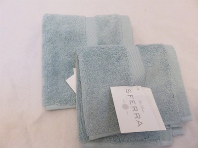 2 Sferra Bello Aqua Washcloths NWT