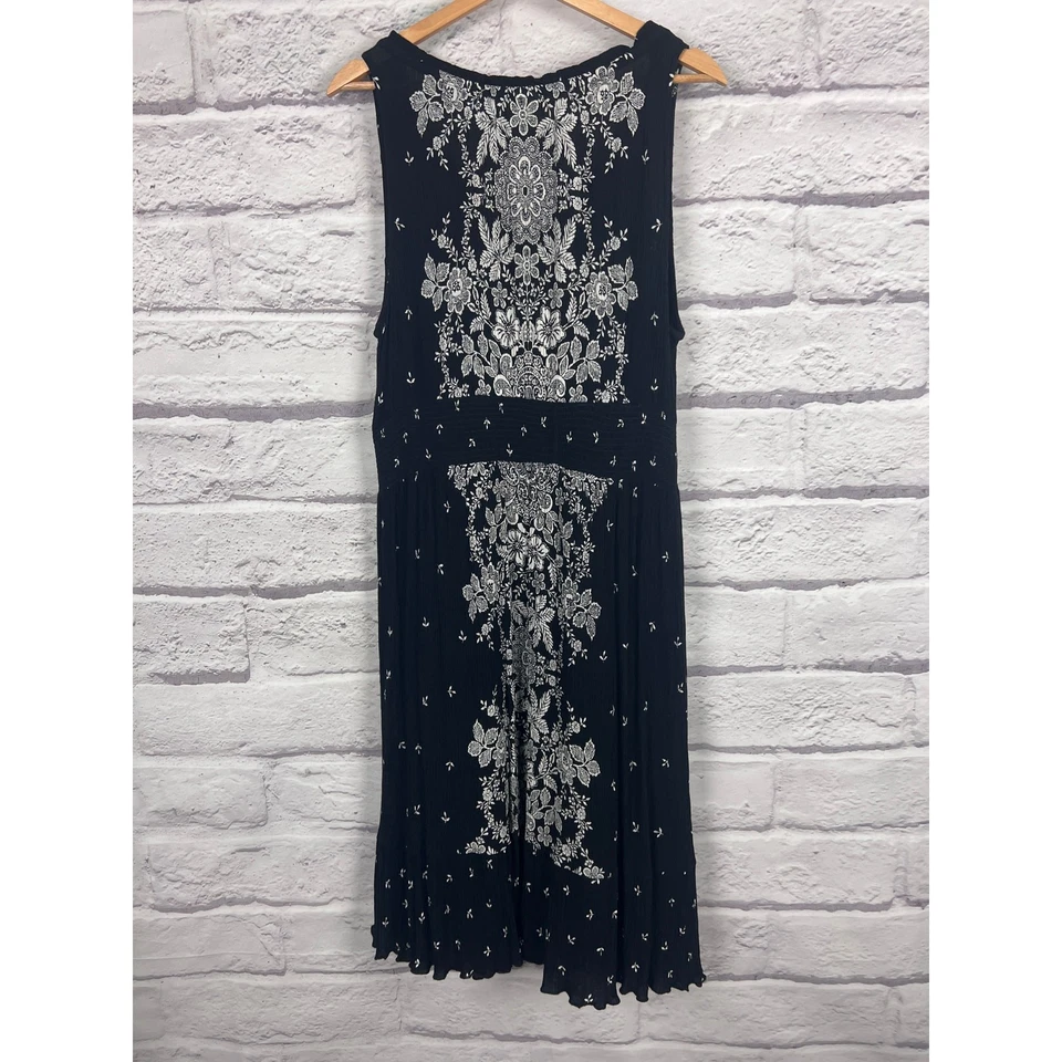 Vestido sin mangas Bila para mujer XL Boho Festival de arte campesino cintura ajustada floral cachemira Foto 4 de 4