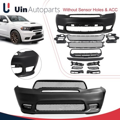 13 Pcs Front Bumper Cover Kit W/ LED Fog Lights W/o ACC Fit 16-20 Dodge Durango