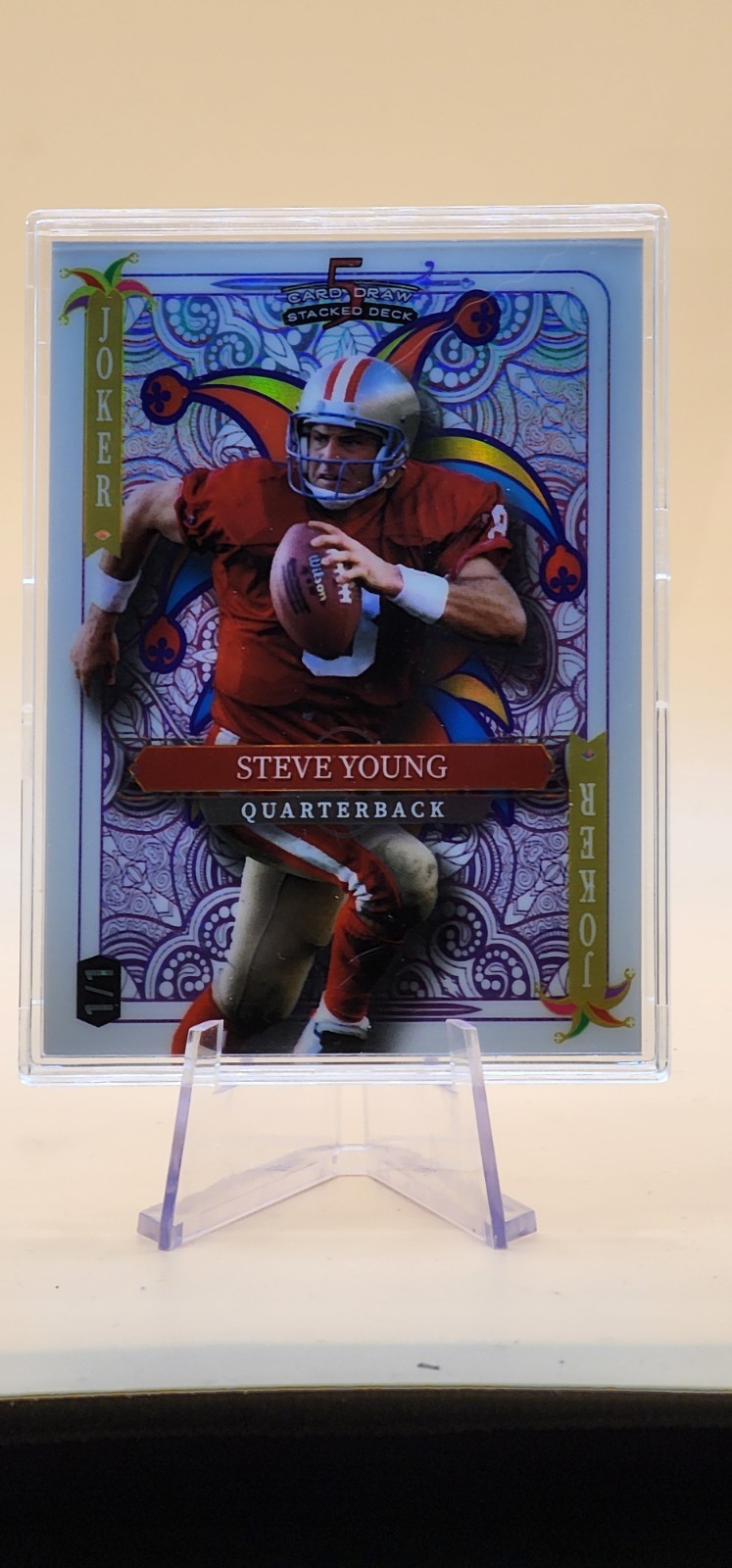 2024 Wild Card Football #SDPJ-SYN Steve Young Joker 1/1  49ers 5 Card