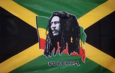 Drapeau Bob Marley 250x150cm - jamaïcain - Jamaïque Haute