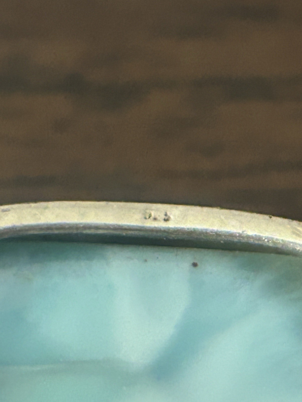 Authentic Sterling Silver Larimar Square Cabochon… - image 5