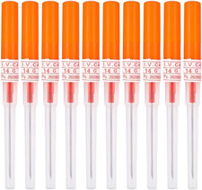 Piercing Needles,10Pcs 14G Needle Steel Catheter Piercing Needles,Nose Piercing