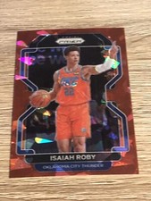 2021-22 Panini Prizm Red Cracked Ice #133 Isaiah Roby Oklahoma City Thunder