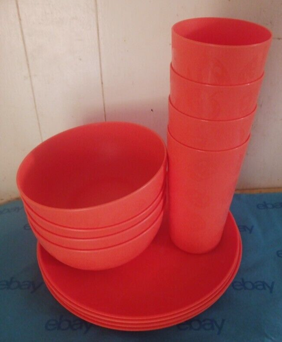 12 pcs mainstays Halloween Tumbler 26oz bowl 38oz & plate Etched Pumpkin orange - Bild 3 von 24