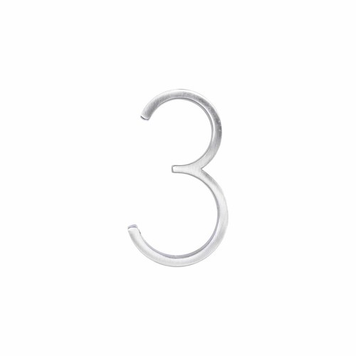 Hillman 844703 5in. #3 Distinctions Floating Mount House Number, Brushed Nickel