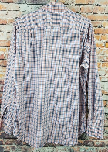 Nautica Mens Long Sleeve Button Down Shirt, White Blue Pink, Medium - Picture 5 of 5