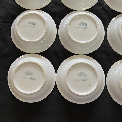 Epiag Royal Czechoslovakia Silver Maple 5-1/4" Berry Bowls Set Of 12 - Picture 11 of 12