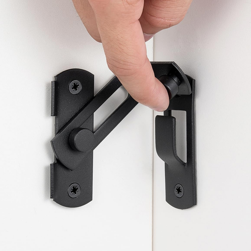 4 Packs 90 Degree Flip Barn Door Lock,Protect Privacy-Security Gate Latch,Hook L - Picture 10 of 12