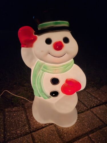 Empire Vintage 18 Inch Snowman Baby Waving Lighted Christmas Blow Mold