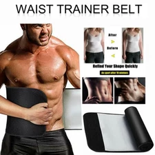 Waist Trainer Sauna Trimmer for Men Workout Sweat Belt Body Shaper Tummy Control