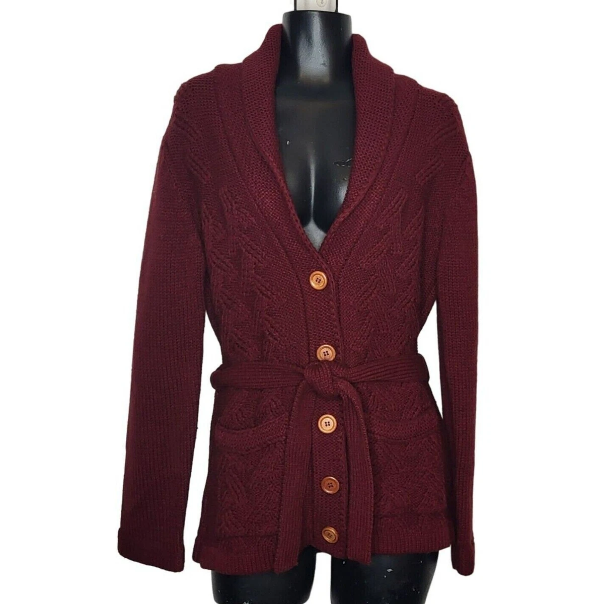 Women's belted cardigan hot sale sweater