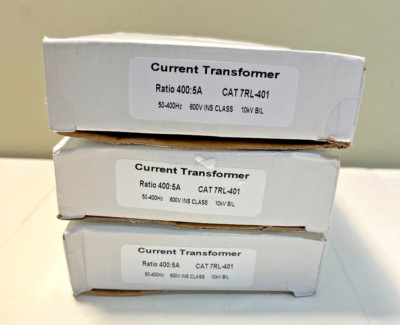 (Lot of 3) National Meter Industries 7RL-401 400:5A Current Transformer