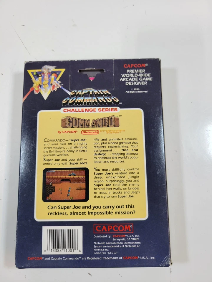 Commando NES Nintendo Complete CIB ! 5 Screw Hangtab! RARE! - Image 3 of 4