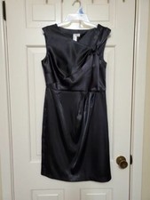 Women Emma & Michele 8 Black Dress Knee Length Sleeveless Zip Side Great Shape