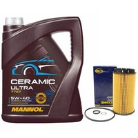MotoröL Set 5W-40 Mannol 5 Liter + ÖLfilter SH422P FüR Audi Ford Vw Transporter