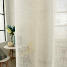 Gardine transparent Leinen Optik Stores Farbe Größe