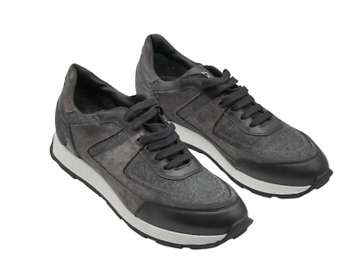 NWT STEFANO RICCI Leather  Sneakers EAGLE Shoes  Eu 44 Uk 10 Us 11 SR2540