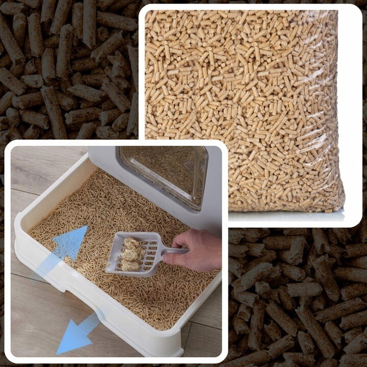 Premium Cat Litter Wood Pellet Non Clumping, Ultra Absorbent Pine Bulk