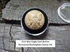 Old Rare Vintage Antique Civil War Relic Eagle Button Recovered Buckingham, VA