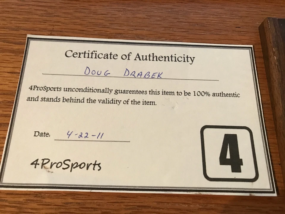 Béisbol MLB firmado por Doug Drabek con certificado de autenticidad 1990 NL Cy Young PITTSBURGH PIRATES Foto 4 de 4