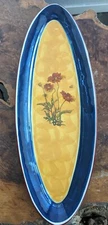 Robert Gordon Pottery Wild Poppies Long Platter 22.5" x 7.25"