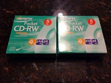 Memorex Pocket CD-RW Sealed box and open box all unused. Total Of 10 Discs