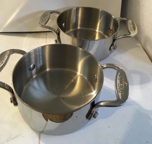 All-Clad Stainless Steel 0.5 qt Mini Cocotte Saucepan Lot Of 2