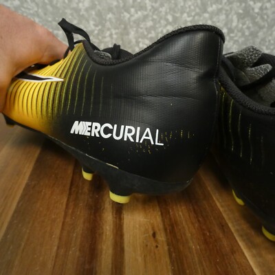 Nike Mercurial Vortex III FG Mens 11.5 Black Neon Yellow Soccer