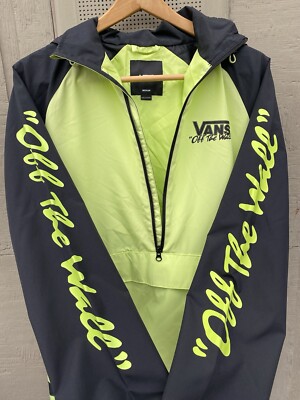 Vans Jacket Mens Medium Skate Off the Wall Hoodie Pullover Checker”  Windbreaker