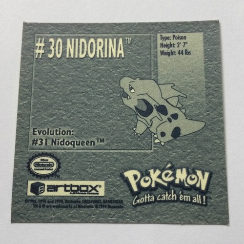 VINTAGE POKEMON STICKERS ARTBOX SERIES 1 1999 pack fresh - take your pick - Picture 56 of 253