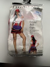 Leg Avenue Crystal Ball Gypsy Adult Costume M/L Medium/Large Brand New Dye Bleed