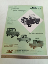 brochure depliant originale monopagina mini auto Lawil Varzi Pavia