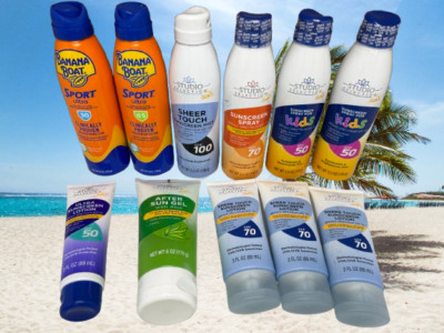 Ultimate Spring Break Summer Sunscreen spray Lot / Aloe after sun lotion