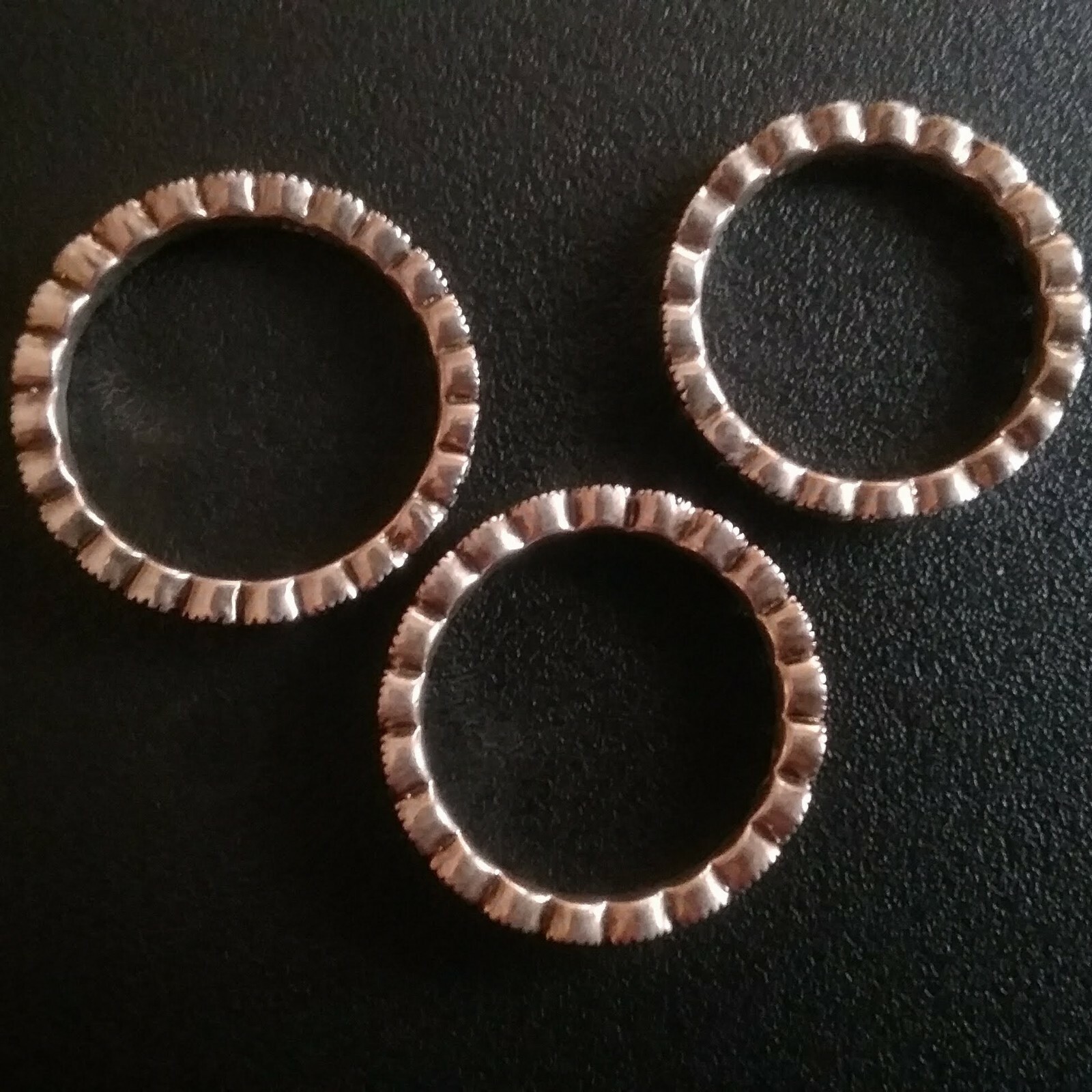 Sterling silver 925 vintage stackable  ring Marca… - image 1