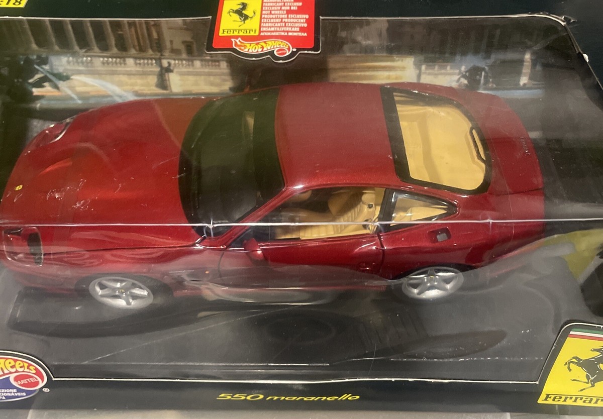 Hot Wheels 1/18 Scale Ferrari 550 Maranello Maroon NIB | eBay