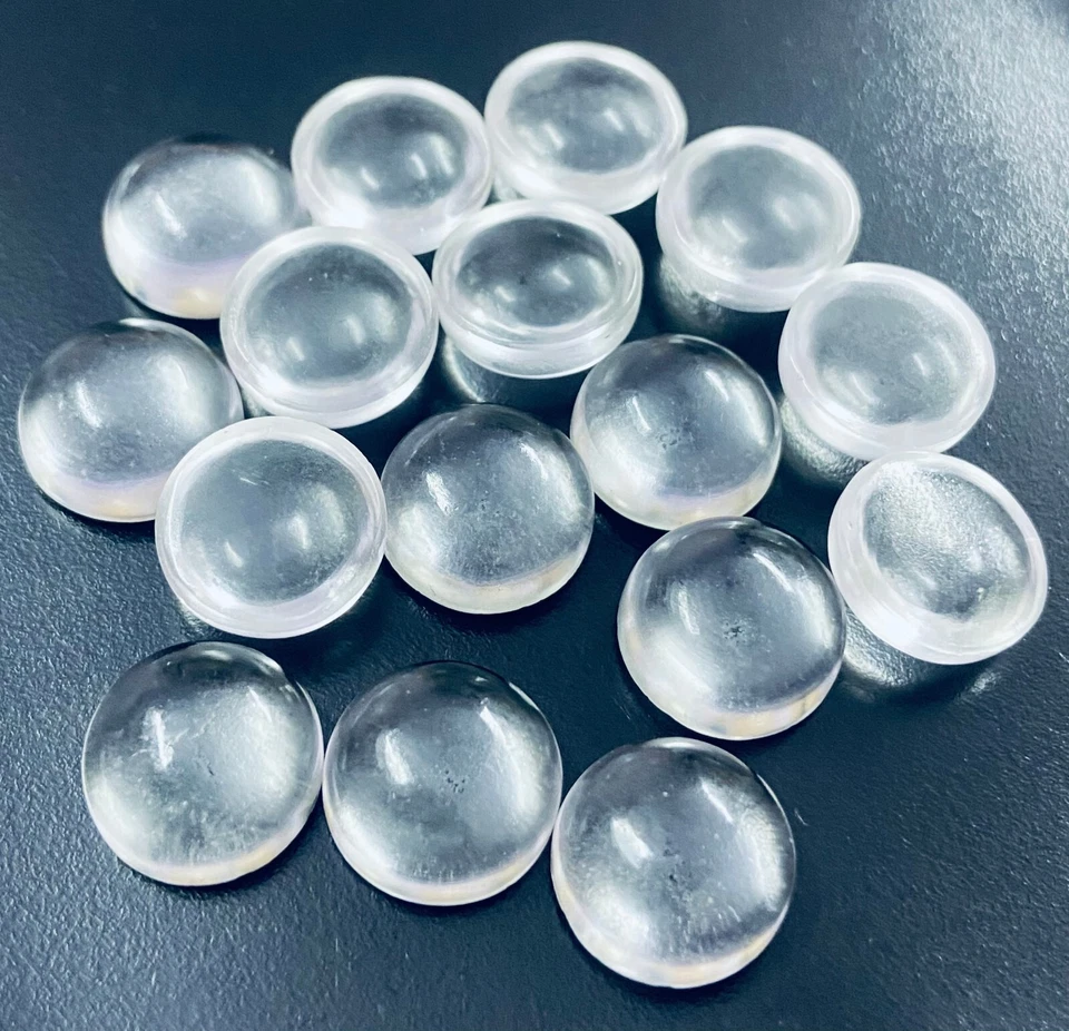 Natural Crystal Quartz Loose Gemstone Round Calibrated Cabochon 3mm-20mm - Image 2 of 4