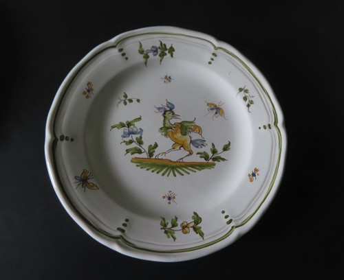 2 DVX Moustiers HP Bird of Paradise Plates - 9.5" Dinner & 7.75" Salad - Unused - Picture 9 of 10