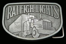 Raleigh Lights Cigarettes Trucker rj Vintage Belt Buckle