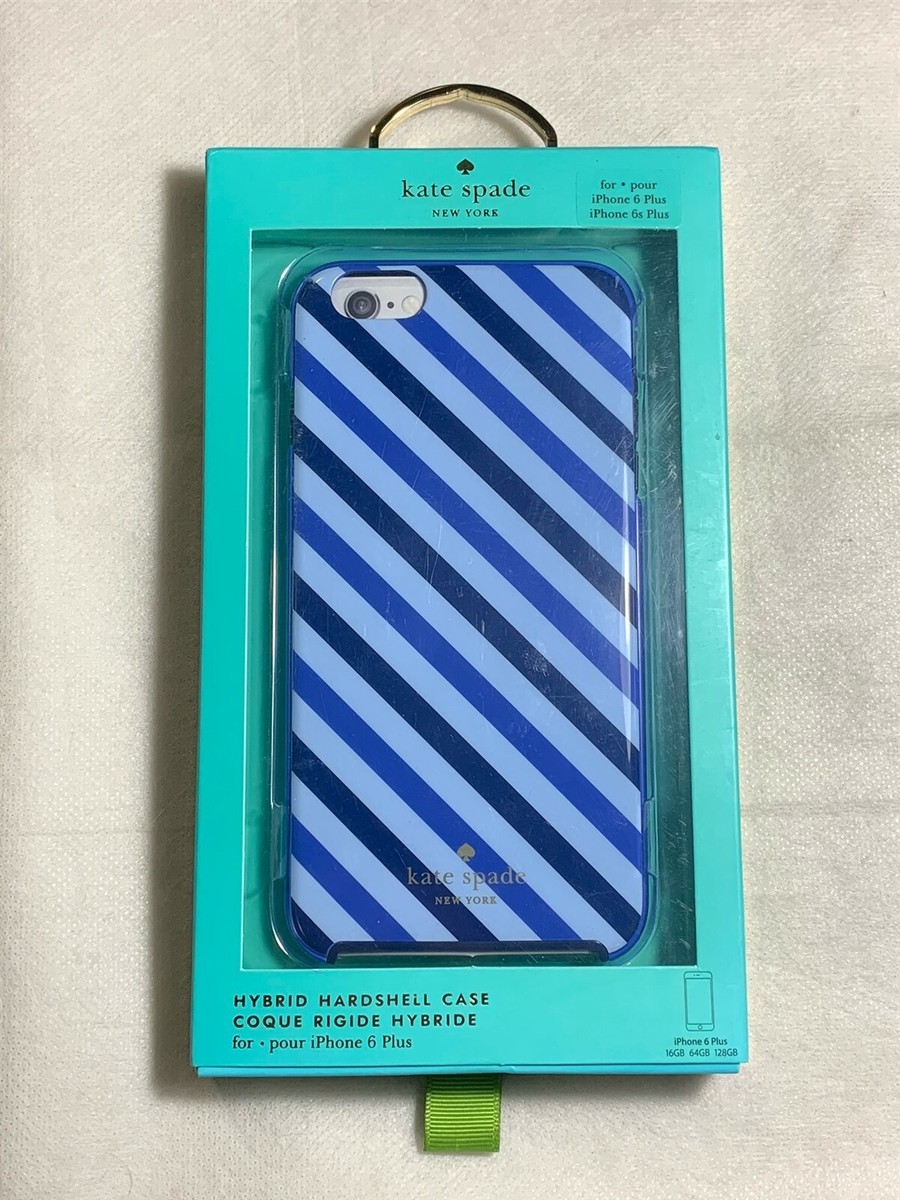 Kate Spade Hardshell Case for Apple iPhone 6/6s Plus-Diagonal Navy Blue  Stripes! | eBay