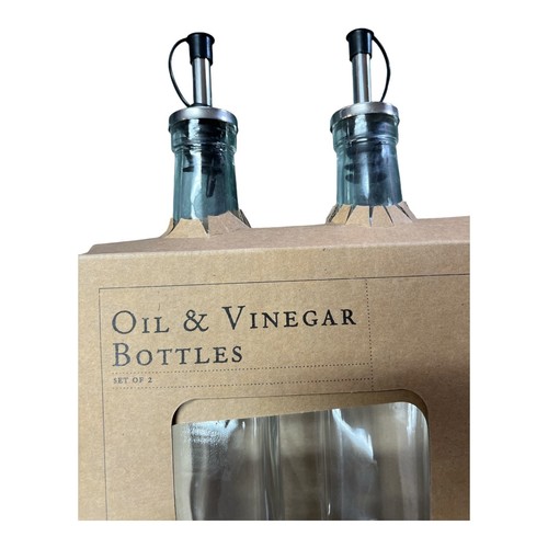 One World - world Market - One Store Oil And Vinegar 19.3oz Glass Bottle Set - Picture 2 of 4